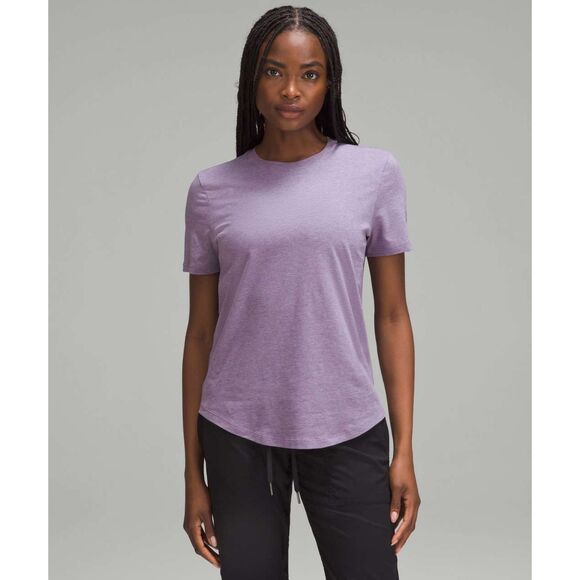 Lululemon love crewneck t-shirt curved hem purple size 8 - Picture 4 of 7
